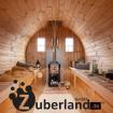 Fass-Sauna Saunafass Sauna Länge 3m Durchmesser 2m mit Elektro-Ofen