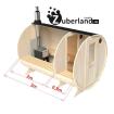 3m Fichten Sauna mit Vorraum 2 2m Durchmesser und Holzofen Sauna-Fass Saunafa
